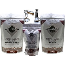 Nuri Toplar Filtre Kahve Kenya ve Guatemala House Blend 3'lü Paket