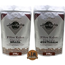 Nuri Toplar Filtre Kahveleri Brazil ve Guatemala Yöresel Paket 2X250 gr