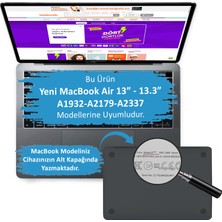 MacBook Air Kılıf HardCase Touch ID A1932 A2179 A2337 ile Uyumlu Koruyucu Kılıf Leat