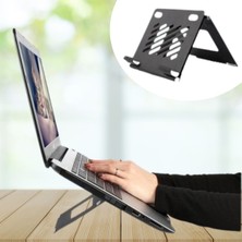 Buffer Buffer®  Ayarlanabilir Metal Dizüstü Destek Tabanı Katlanabilir Taşınabilir Laptop Sehpası Yükseltici Stand