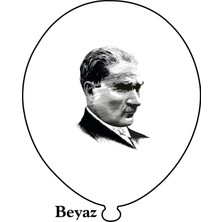 Yck Balon 100 Adet Atatürk Baskılı Balon