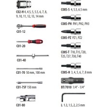 Ceta Form C00-46Ph2 46 Parça 1/4” 6 Köşe Lokma Takımı - Metal Kutu