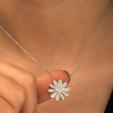  925 Ayar Gümüş Çiçek Kadın Gümüş Kolye