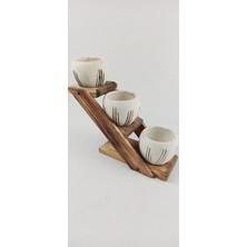 Bitki Tasarımı Terracota Model Çoklu Kaktüs Saksısı Beyaz No 4