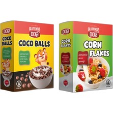 Schar Dola 2'li Atıştırmalık Set Coco Balls Çıtır Tahıl Topları ve Corn Flakes Mısır Gevreği Glutensiz