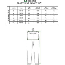 Escetic Erkek Spor Mürdüm Eşofman Altı, Süper İki İplik, 4 Mevsim, Slimfit Kalıp - 1905