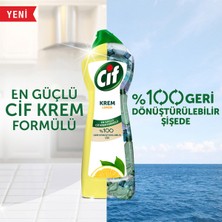 Cif Krem Yüzey Temizleyici 750 ML X3 Frezya ve Müge Çiçeği + Amonyak + Limon