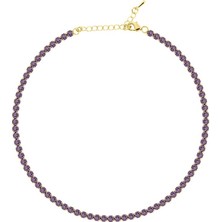 Merano Design 4mm Mor Su Yolu Choker