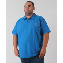 rood Büyük Beden Polo T-Shirt