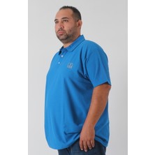 rood Büyük Beden Polo T-Shirt