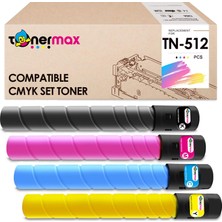 tonermax Konica Minolta TN-512 Muadil Toner Set/ Bizhub C454 / C554