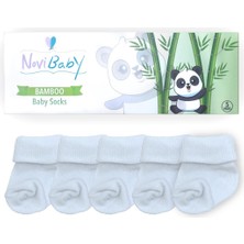 Novibaby 5'li Bambu Yenidoğan Bebek Çorabı I Snow White I 0-6 Ay