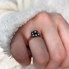 Kayra Mücevher Kare Elmas Yüzük EGF24