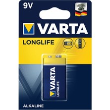 Longlife 9V Alkaline Kare Pil