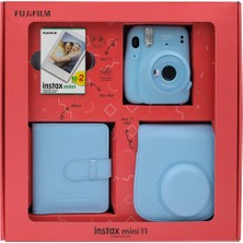 Instax Mini 11 Kare Albümlü 20'li Filmli Mavi Box