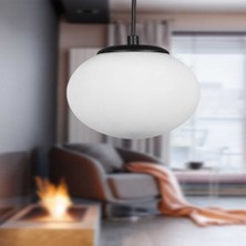 Begüsa Malta Tekli Avize Siyah Beyaz Cam