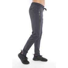 Escetic Erkek Spor Siyah Diagonel Kumaş Eşofman Altı - B1082