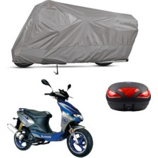 Teksin Kanuni Hussar 125 Arka Çanta Uyumlu Motosiklet Brandası Motor Brandası (A+ Kalite)