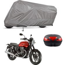 Teksin Moto Guzzi Stone 750 Arka Çanta Uyumlu Motosiklet Brandası Motor Brandası (A+ Kalite)