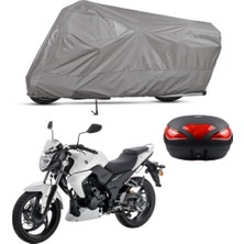 Teksin Sym Wolf 125 Arka Çanta Uyumlu Motosiklet Brandası Motor Brandası (A+ Kalite)