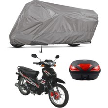Teksin Yuki YK100-7 Paşa-S Arka Çanta Uyumlu Motosiklet Brandası Motor Brandası (A+ Kalite)