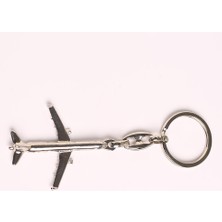 new life promosyon nl  Uçak Figürlü Anahtarlık-Renk METALİK-ANAH681