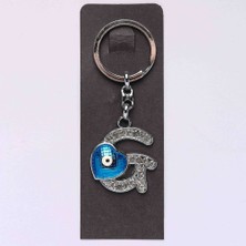 new life promosyon nl  Nazar Boncuklu Krom ve Taşlı( G Harfi) ANAHTARLIK-ANAH507