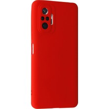 Newface Xiaomi Redmi Note 10 Pro Kılıf Nano Içi Kadife  Silikon - Kırmızı