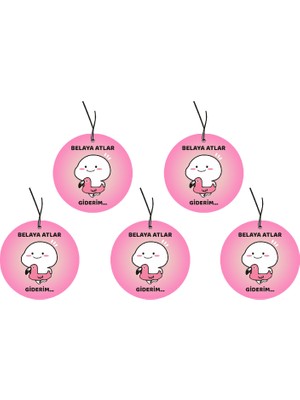 Jet Hızında 5'li Set Belaya Atlar Giderim Tasarımlı Tatlı Dekoratif Oto Kokusu