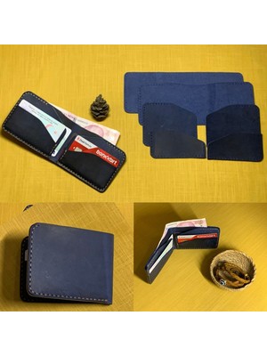 ipekbazaar Kendin Yap Hazır Kesim Parça Deri Bifold Yatay Erkek Cüzdan Yapımı Için Crazy Deri Hobi