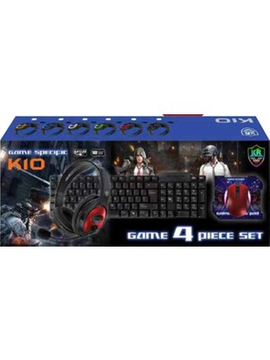 Pazariz Oyuncu Seti Klavye+Mouse Mouse Pad+Kulaklık K10 Gamer Set