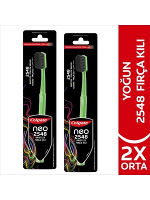 Colgate Orta Sert Manuel Diş Fırçası 2'li Paket Ergonomik Sap Çevre Dostu Malzemeden