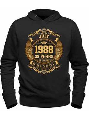 Alfa Tshirt Vintage Gold Awesome Series July 1988 Siyah Sweatshirt