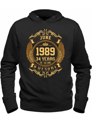 Alfa Tshirt Vintage Gold Awesome Series June 1989 Siyah Sweatshirt