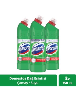 Domestos Yoğun Kıvamlı Çamaşır Suyu Maksimum Hijyen Dağ Esintisi 750 mlX3