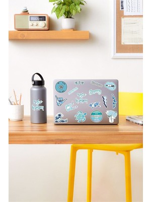 Kt Grup Vsco Blue Laptop Notebook Tablet Sticker Set 4