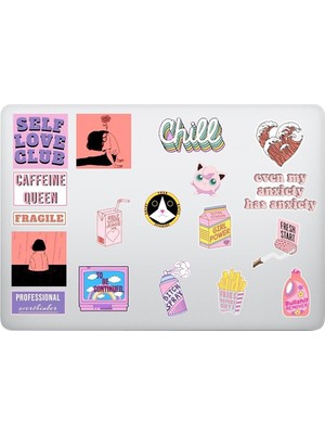 Kt Grup Mental Art Sanat Temalı Laptop Notebook Tablet Sticker Seti 17 Adet