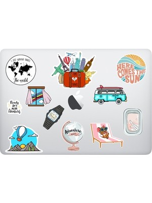 Kt Grup Travel Temalı Laptop Notebook Tablet Sticker Seti 11 Adet