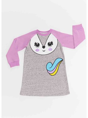 Denokids Unicorn Fox Kız Çocuk Elbise