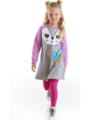 Denokids Unicorn Fox Kız Çocuk Elbise