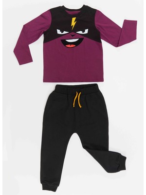 Denokids Şimşek Maske Erkek Çocuk T-Shirt Pantolon Takım