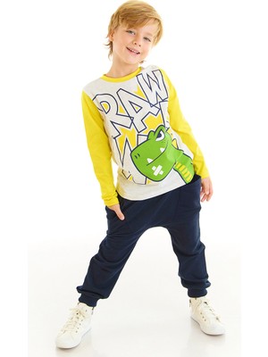 Denokids Rawr Dino Erkek Çocuk T-Shirt Pantolon Takım