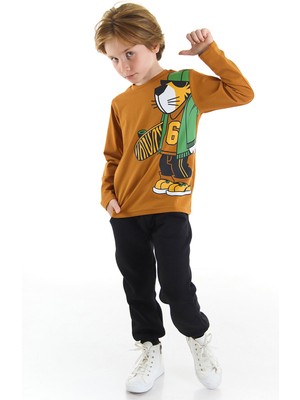 Mushi Kaykaylı Kaplan Erkek Çocuk T-Shirt Pantolon Takım