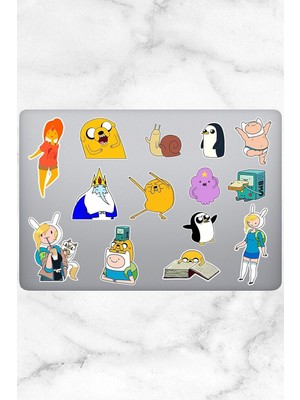 Kt Grup Adventure Time Temalı Laptop Notebook Tablet Sticker Seti 14 Adet