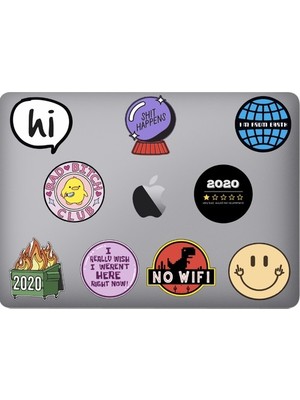 Kt Grup Internet Temalı Laptop Notebook Tablet Sticker Seti 9 Adet Int-04