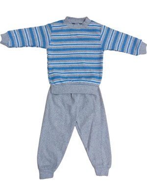 Meriç Bebe Erkek Bebek Fitilli Kalın Kışlık Takım