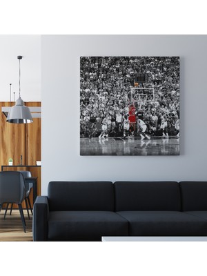 Dünyatablo Michael Jordan Üçlük Şutu Kanvas Tablo