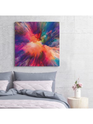 Dünyatablo Yaratıcı Renkler Yağlıboya Görünüm Dekoratif Kanvas Duvar Tablosu