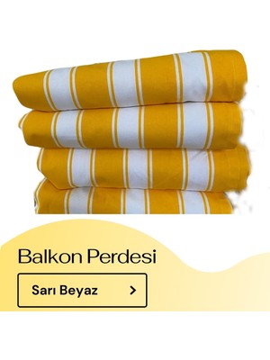 Aşiyan 
aşiyan Çizgili Balkon Perdesi Kalın Kumaş