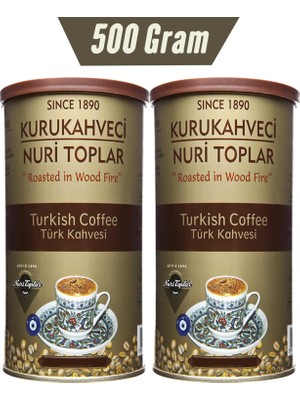 Nuri Toplar Türk Kahvesi Yuvarlak Metal Kutu 2X250 gr
